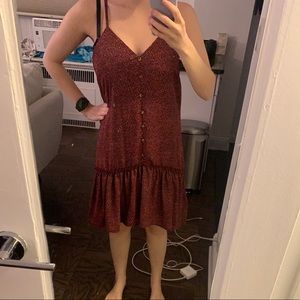 Maroon leopard dress